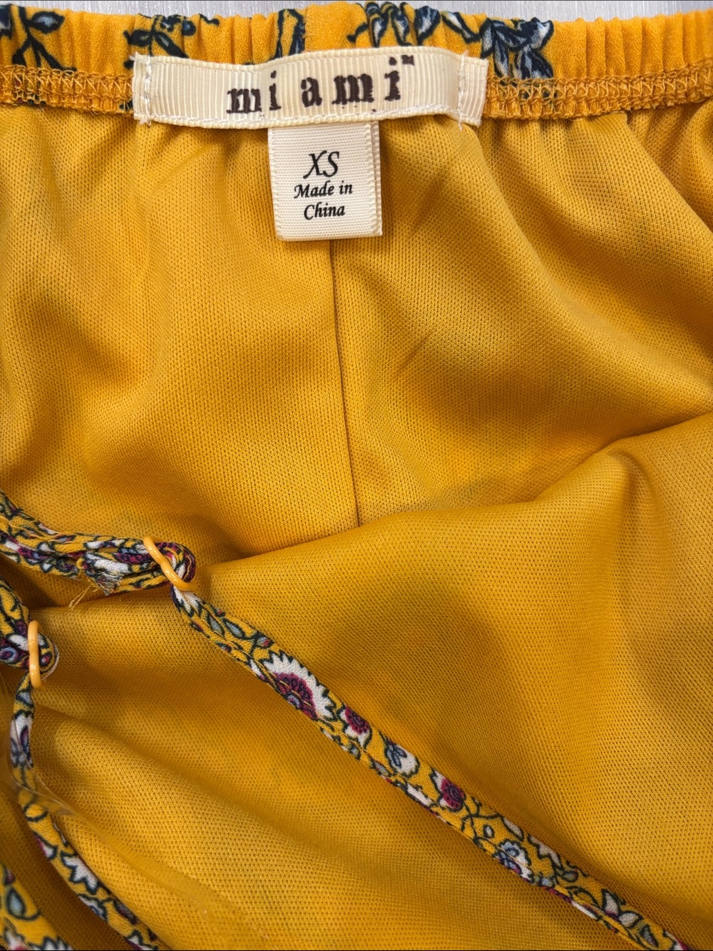 mi ami Yellow Floral Patchwork Sundress racerback adjustable straps - Picture 2 of 9